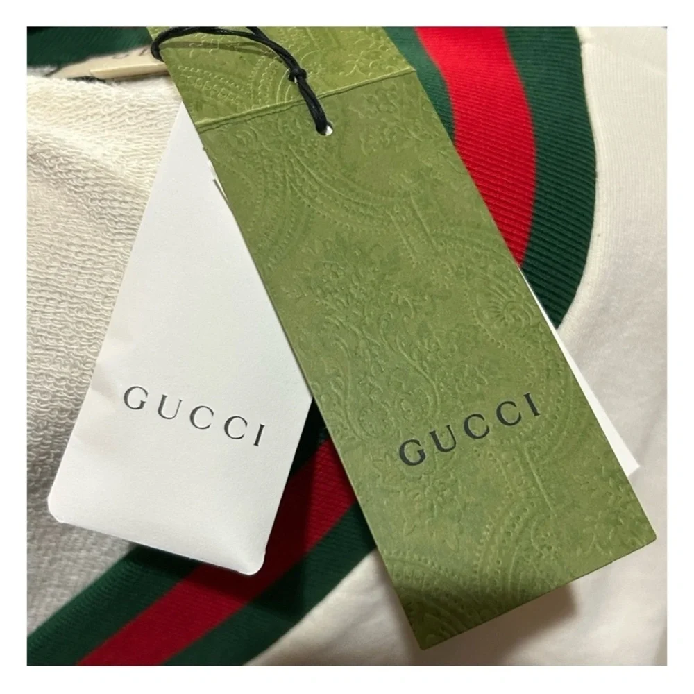 Gucci cotton jersey cardigan with Web detail size XL made in Italy